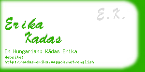 erika kadas business card